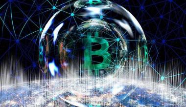 grafika z logiem Bitcoin